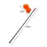 Maxbell Cat Teaser Wand Toy Playing Dog Training Puppy Interactive Cat Feather Toys Orange