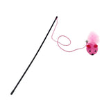 Maxbell Cat Teaser Wand Toy Playing Dog Training Puppy Interactive Cat Feather Toys Pink