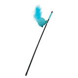 Maxbell Cat Teaser Wand Toy Playing Dog Training Puppy Interactive Cat Feather Toys Blue