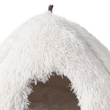 Maxbell Cat Nest Dog Kennel with Removable Cushion Tent House for Kitty Kitten White