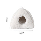 Maxbell Cat Nest Dog Kennel with Removable Cushion Tent House for Kitty Kitten White