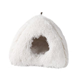 Maxbell Cat Nest Dog Kennel with Removable Cushion Tent House for Kitty Kitten White