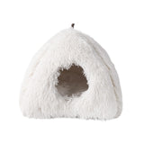 Maxbell Cat Nest Dog Kennel with Removable Cushion Tent House for Kitty Kitten White