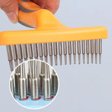 Maxbell Pet Grooming Brush Tangles Removing Undercoat Rake for Pet Supplies Kitten Green
