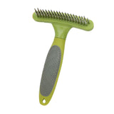 Maxbell Pet Grooming Brush Tangles Removing Undercoat Rake for Pet Supplies Kitten Green