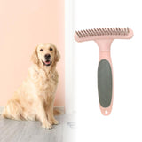Maxbell Pet Grooming Brush Tangles Removing Undercoat Rake for Pet Supplies Kitten Pink