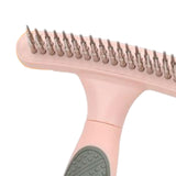 Maxbell Pet Grooming Brush Tangles Removing Undercoat Rake for Pet Supplies Kitten Pink
