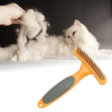 Maxbell Pet Grooming Brush Tangles Removing Undercoat Rake for Pet Supplies Kitten Orange