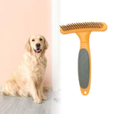 Maxbell Pet Grooming Brush Tangles Removing Undercoat Rake for Pet Supplies Kitten Orange