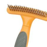 Maxbell Pet Grooming Brush Tangles Removing Undercoat Rake for Pet Supplies Kitten Orange
