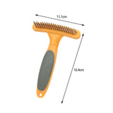 Maxbell Pet Grooming Brush Tangles Removing Undercoat Rake for Pet Supplies Kitten Orange