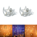 Maxbell Moon Star String Lights Hanging Lights Curtain Lights for Home Colorful
