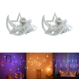 Maxbell Moon Star String Lights Hanging Lights Curtain Lights for Home Colorful