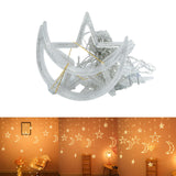 Maxbell Moon Star String Lights Hanging Lights Curtain Lights for Home Warm White