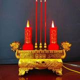 Maxbell LED Electronic Incense Burner Vintage Style Censer for Buddha Temple Worship