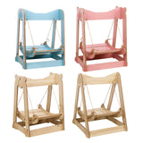 Maxbell Cat Hammock Bed Lounger Scratching Rope Pet Hanging Swing for Rabbit Kitten Ear Wood