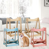 Maxbell Cat Hammock Bed Lounger Scratching Rope Pet Hanging Swing for Rabbit Kitten Ear Wood