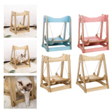 Maxbell Cat Hammock Bed Lounger Scratching Rope Pet Hanging Swing for Rabbit Kitten Ear Wood