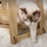 Maxbell Cat Hammock Bed Lounger Scratching Rope Pet Hanging Swing for Rabbit Kitten Ear Wood