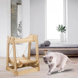 Maxbell Cat Hammock Bed Lounger Scratching Rope Pet Hanging Swing for Rabbit Kitten Ear Wood