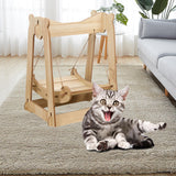 Maxbell Cat Hammock Bed Lounger Scratching Rope Pet Hanging Swing for Rabbit Kitten Ear Wood