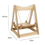 Maxbell Cat Hammock Bed Lounger Scratching Rope Pet Hanging Swing for Rabbit Kitten Triangle Wood