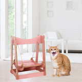 Maxbell Cat Hammock Bed Lounger Scratching Rope Pet Hanging Swing for Rabbit Kitten Pink