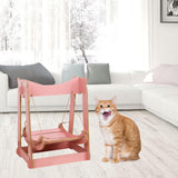 Maxbell Cat Hammock Bed Lounger Scratching Rope Pet Hanging Swing for Rabbit Kitten Pink