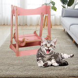 Maxbell Cat Hammock Bed Lounger Scratching Rope Pet Hanging Swing for Rabbit Kitten Pink