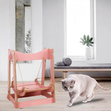 Maxbell Cat Hammock Bed Lounger Scratching Rope Pet Hanging Swing for Rabbit Kitten Pink