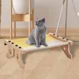 Maxbell Cat Window Perch Hammock Seat Cat Shelf Durable for Indoor Cats Space Saving Gray Yellow