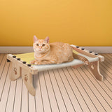 Maxbell Cat Window Perch Hammock Seat Cat Shelf Durable for Indoor Cats Space Saving Gray Yellow