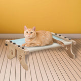Maxbell Cat Window Perch Hammock Seat Cat Shelf Durable for Indoor Cats Space Saving Gray Blue