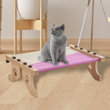 Maxbell Cat Window Perch Hammock Seat Cat Shelf Durable for Indoor Cats Space Saving Gray Violet