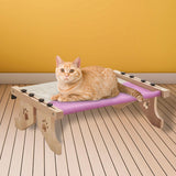 Maxbell Cat Window Perch Hammock Seat Cat Shelf Durable for Indoor Cats Space Saving Gray Violet