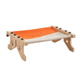 Maxbell Cat Window Perch Hammock Seat Cat Shelf Durable for Indoor Cats Space Saving Grey Orange