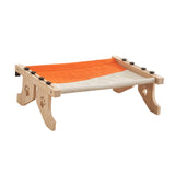 Maxbell Cat Window Perch Hammock Seat Cat Shelf Durable for Indoor Cats Space Saving Grey Orange