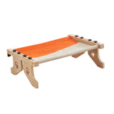 Maxbell Cat Window Perch Hammock Seat Cat Shelf Durable for Indoor Cats Space Saving Grey Orange