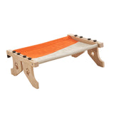 Maxbell Cat Window Perch Hammock Seat Cat Shelf Durable for Indoor Cats Space Saving Grey Orange
