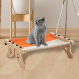 Maxbell Cat Window Perch Hammock Seat Cat Shelf Durable for Indoor Cats Space Saving Grey Orange