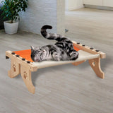 Maxbell Cat Window Perch Hammock Seat Cat Shelf Durable for Indoor Cats Space Saving Grey Orange