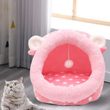 Maxbell Cat House Dog Nest Dog Bed Removable Cushion Kennel Cat Beds for Indoor Cats S  Sheep