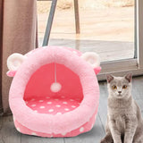 Maxbell Cat House Dog Nest Dog Bed Removable Cushion Kennel Cat Beds for Indoor Cats L  Sheep