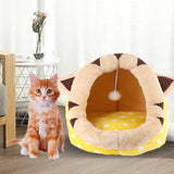 Maxbell Cat House Dog Nest Dog Bed Removable Cushion Kennel Cat Beds for Indoor Cats L  Cat