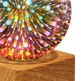 Maxbell 3D Table Lamp Romantic with Wooden Base for Home Decor Desk Anniversary