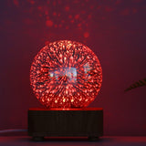 Maxbell 3D Table Lamp Romantic with Wooden Base for Home Decor Desk Anniversary