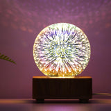 Maxbell 3D Table Lamp Romantic with Wooden Base for Home Decor Desk Anniversary