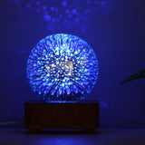 Maxbell 3D Table Lamp Romantic with Wooden Base for Home Decor Desk Anniversary