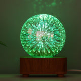 Maxbell 3D Table Lamp Romantic with Wooden Base for Home Decor Desk Anniversary