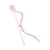 Maxbell Cat Teaser Wand Interactive Kitten Toy Indoor with Bell Chewing Toy Catcher Strawberry